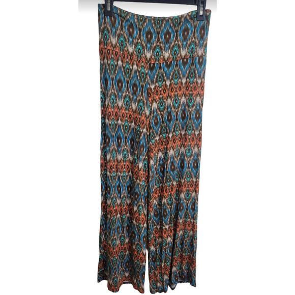 DNA Couture Sz M Palazzo Wide Leg Boho Pull On Pants, Lightweight, Flowy, Comfor - Picture 2 of 5